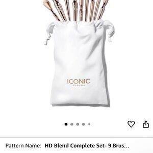 ICONIC London HD Blend Brush Set with White and Rose Gold